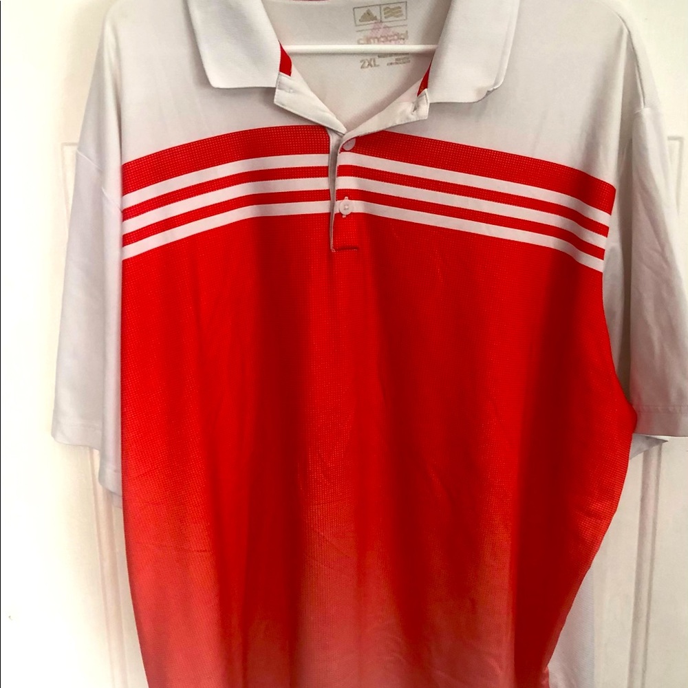 Adidas orange golf shirt